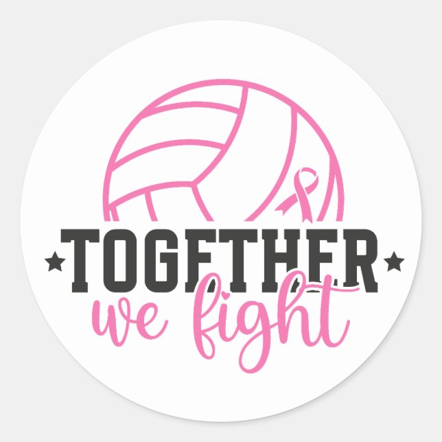 Adesivo Together We Fight Breast Cancer Pink Ribbon (Frente)