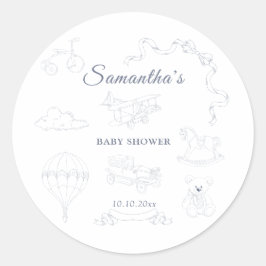 Adesivo Toile de Jouy Nursery Baby Shower