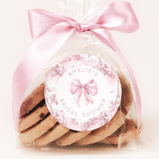 Adesivo Toile de Jouy Paris Dusty pink bridal shower (Criador carregado)