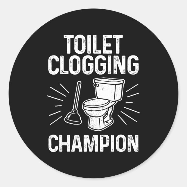 Adesivo Toilet Clogging Chamon Funny Graphic Toilet Cloggi (Frente)