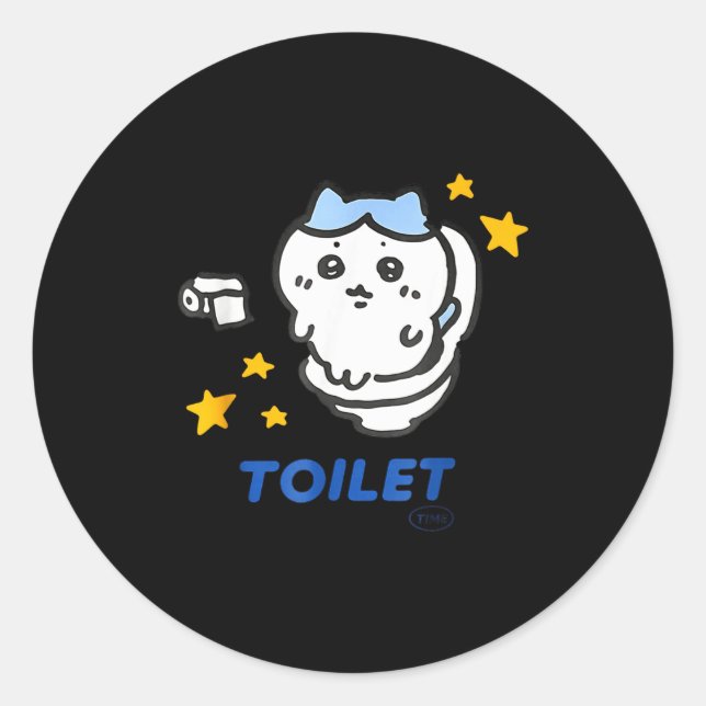 Adesivo Toilet Time Chikawa Meme Funny Tee  (Frente)