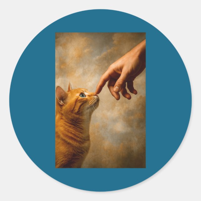 Adesivo Tokyo Cat In Straw Hat With Tea Cup Skytree City V (Frente)