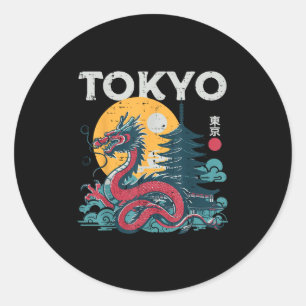Adesivo Tokyo Dragon Vintage Asiática Mulheres Míticas Jap