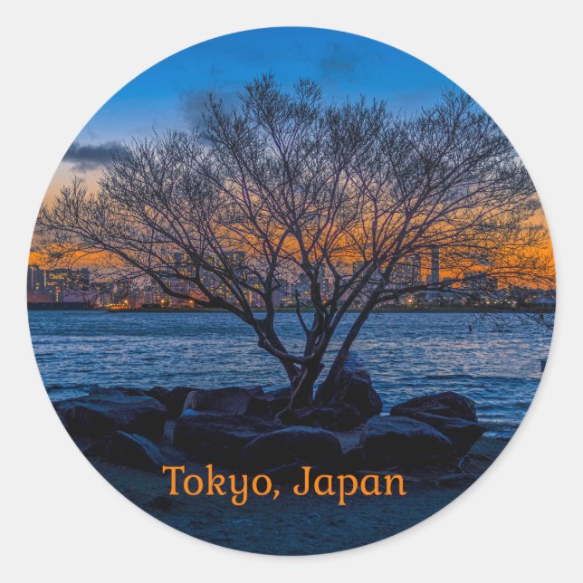 Adesivo Tokyo Sunset, fotografia artística, (Frente)