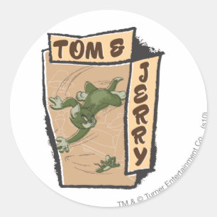 Adesivo Tom e Jerry em um sofá de Tan