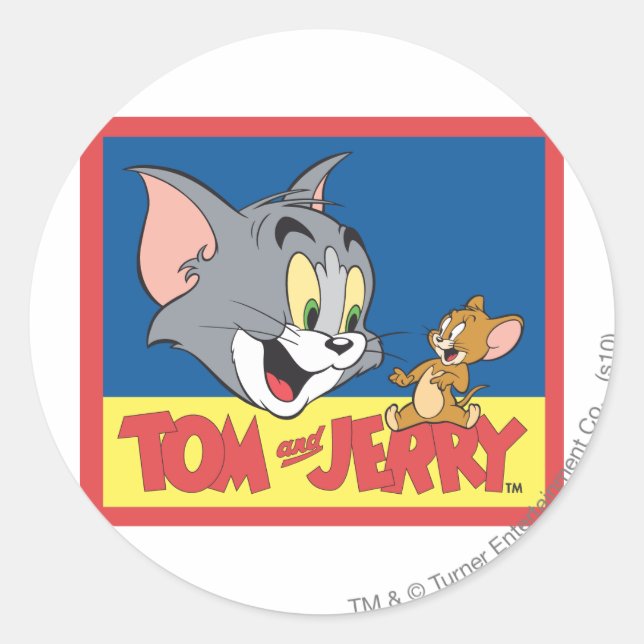 Adesivo Tom E Jerry Logo Flat (Frente)