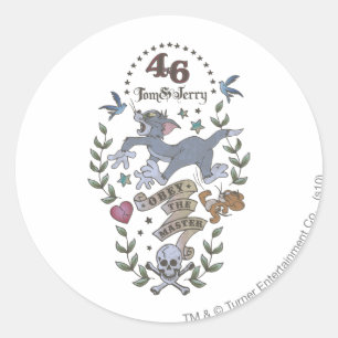 Adesivo Tom e Jerry obedecem o mestre 2