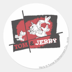 Adesivo Tom e Jerry Red e Black