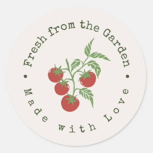 Adesivo Tomate Botânico Vermelho Personalizado Fresco do J
