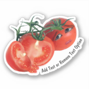 Adesivo Tomate Cereja Preocupado
