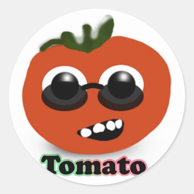 Adesivo Tomate com óculos escuros (Frente)