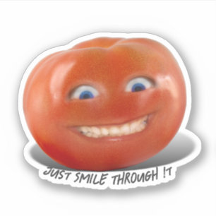 Adesivo Tomate sorridente