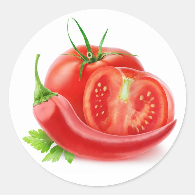 Adesivo Tomates e pimenta (Frente)