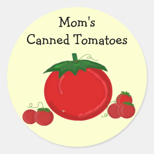 Adesivo Tomates Enlatados da Mamãe (Frente)
