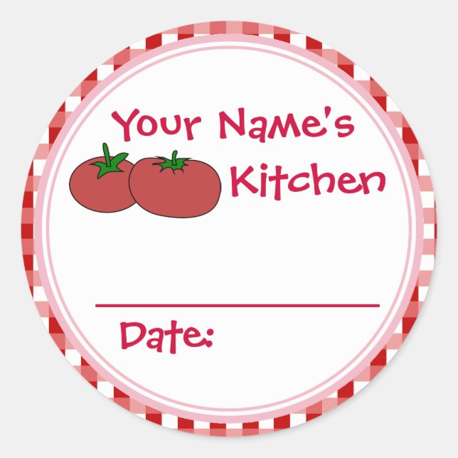 Adesivo Tomates personalizados Berries Canning Jar Sticker (Frente)