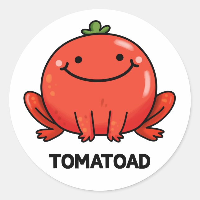 Adesivo Tomatoad Engraçado Tomate Toad Pun (Frente)