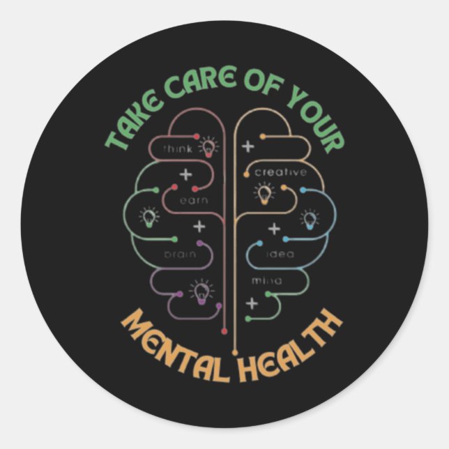 Adesivo Tome Cuidado Com A Sua Saúde Mental (Frente)