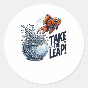 Adesivo Tome O Salto - Peixe Goldfish Motivacional Saltand