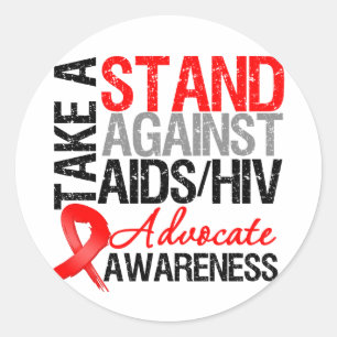 Adesivo Tome um suporte contra o HIV do AIDS