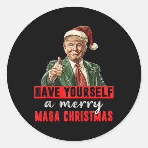 Adesivo Tome Uma Feliz De MAGA Natal Engraçado Trump C