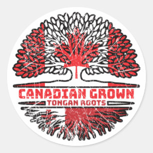 Adesivo Tonga Tongan Canada Tree Roots Flag