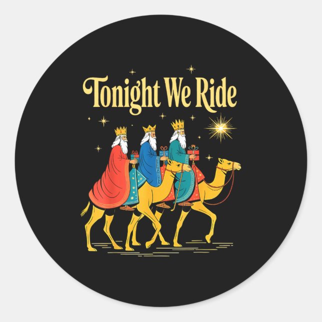 Adesivo Tonight We Ride Christmas, 3 Wise Men, Christian C (Frente)