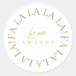 Adesivo Tons da Terra Dourados Natal Fa La ID1009