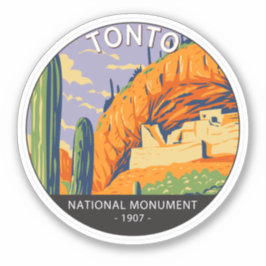 Adesivo Tonto National Monuument Arizona Vintage