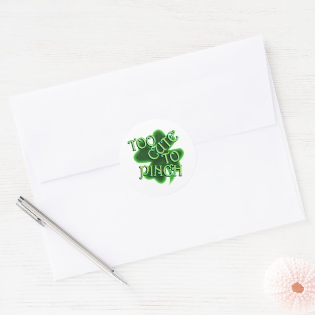 Adesivo Too Cute To Pinch St. Patrick's Day (Envelope)
