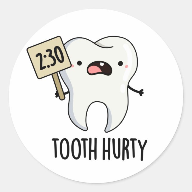 Adesivo Tooth Hurny Dental Pun (Frente)