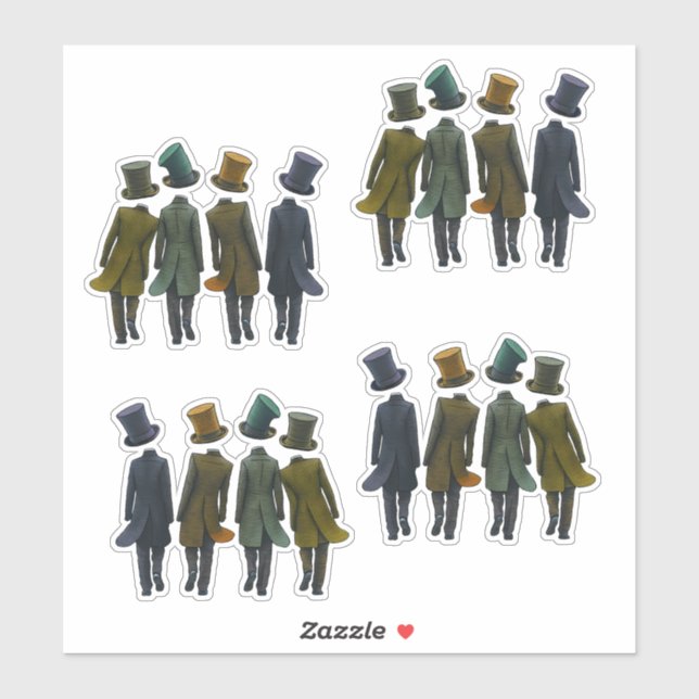 Adesivo Top Hats by Eight (Folha)