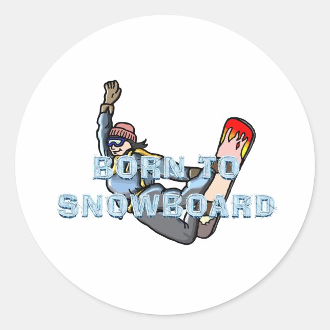 Adesivo TOP Nascido para Snowboard (Frente)