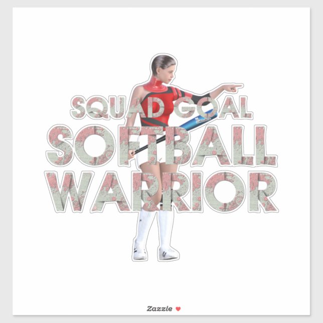Adesivo TOP Softball Warrior (Folha)