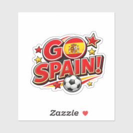 Adesivo TORCEDOR DE FUTEBOL DA ESPANHA | Pé Patriótico da