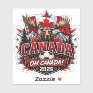 Adesivo Torcida de Futebol Canadá Oh Canadá 2026 