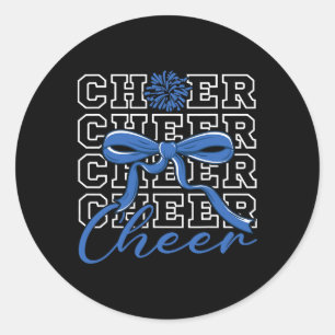 Adesivo Torcida Grito Azul Coquette Laço Cheerleader F