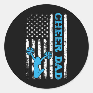Adesivo Torcida Pai EUA Bandeira Americana Cheerleader Pai