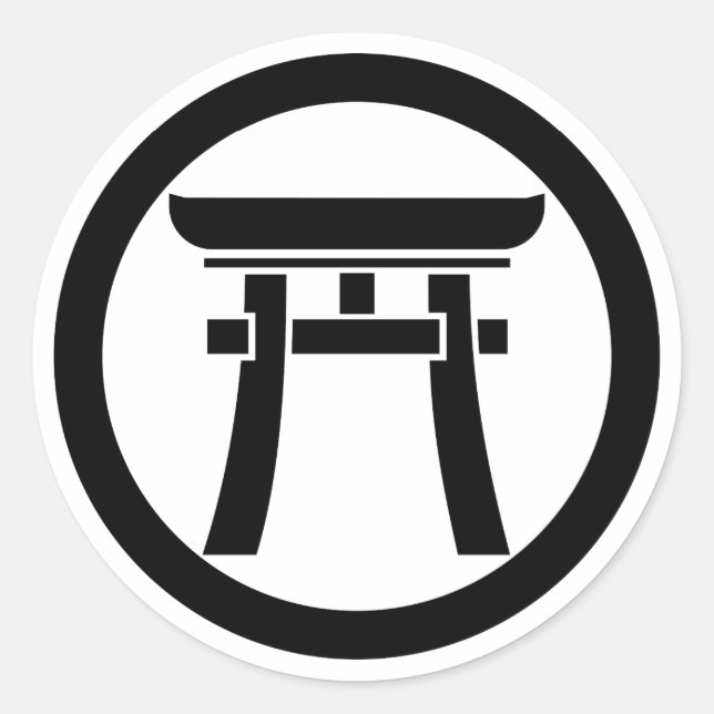 Adesivo Torii em um círculo (Frente)