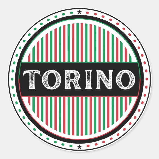 Adesivo Torino City Pride Emblem – Italian Identity (Frente)