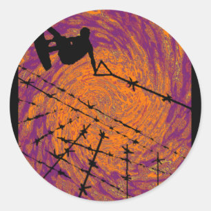 Adesivo Tornado louco de Wakeboard