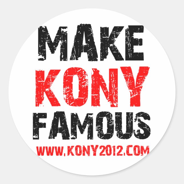 Adesivo Tornar Kony Famoso - Kony 2012 (Frente)