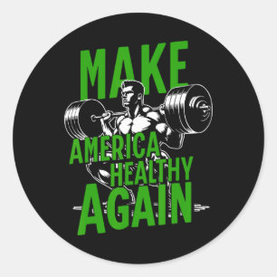 Adesivo Torne a América saudável de novo e pesado Gym Fitn