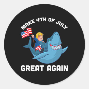Adesivo Torne o 4 de Julho Grande Novamente Donald Trump T