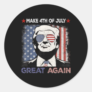 Adesivo Torne o 4 de Julho Grande Novamente Trump Homens M