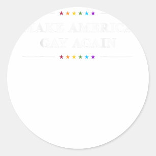 Adesivo Torne o Gay americano novamente engraçado Orgulho