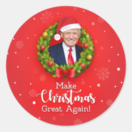 Adesivo Torne o Natal Grande Novamente Trump MAGA presente