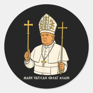 Adesivo Torne o Vaticano Grande Novamente Funny Papa Trump
