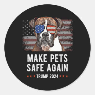 Adesivo Torne os animais seguros novamente, boxer dog Trum