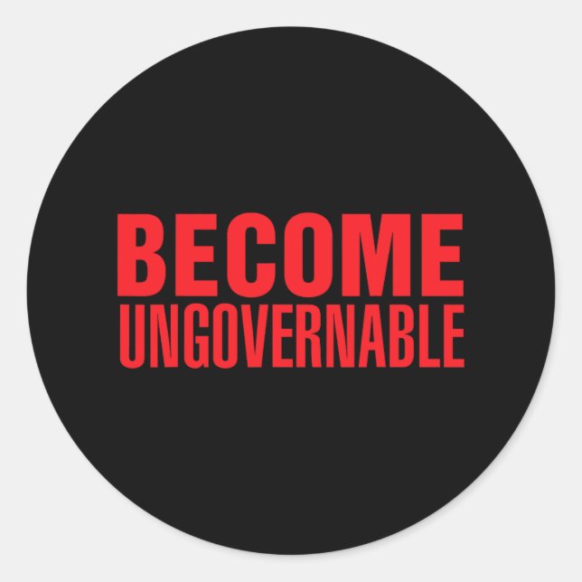 Adesivo Torne-se ingovernável. #resistir (Frente)