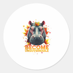 Adesivo Torne-se um Retro Bebê Anônimo Hippo Moo Deng Autu